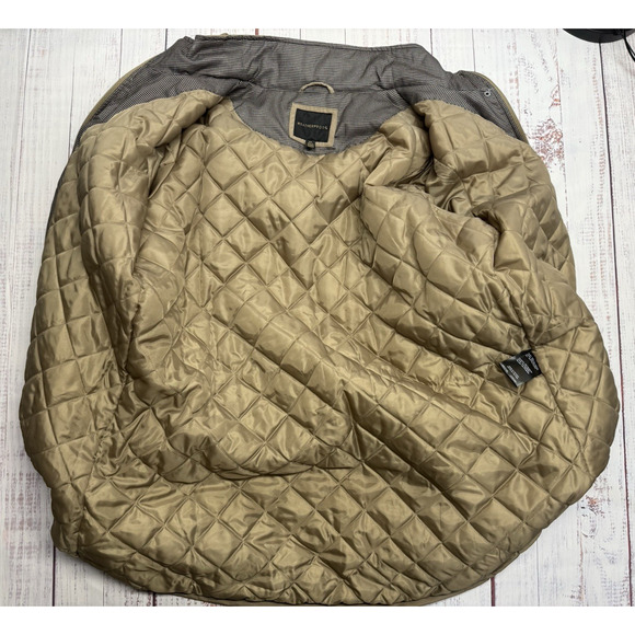 Weatherproof Waterproof Hooded Trench Coat Women's Size 2X Belted Khaki Quilted - Picture 3 of 10